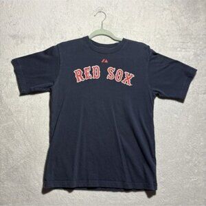 Majestic Boston Red Sox #15 Dustin Pedroia MLB Baseball Youth 14/16 T-shirt